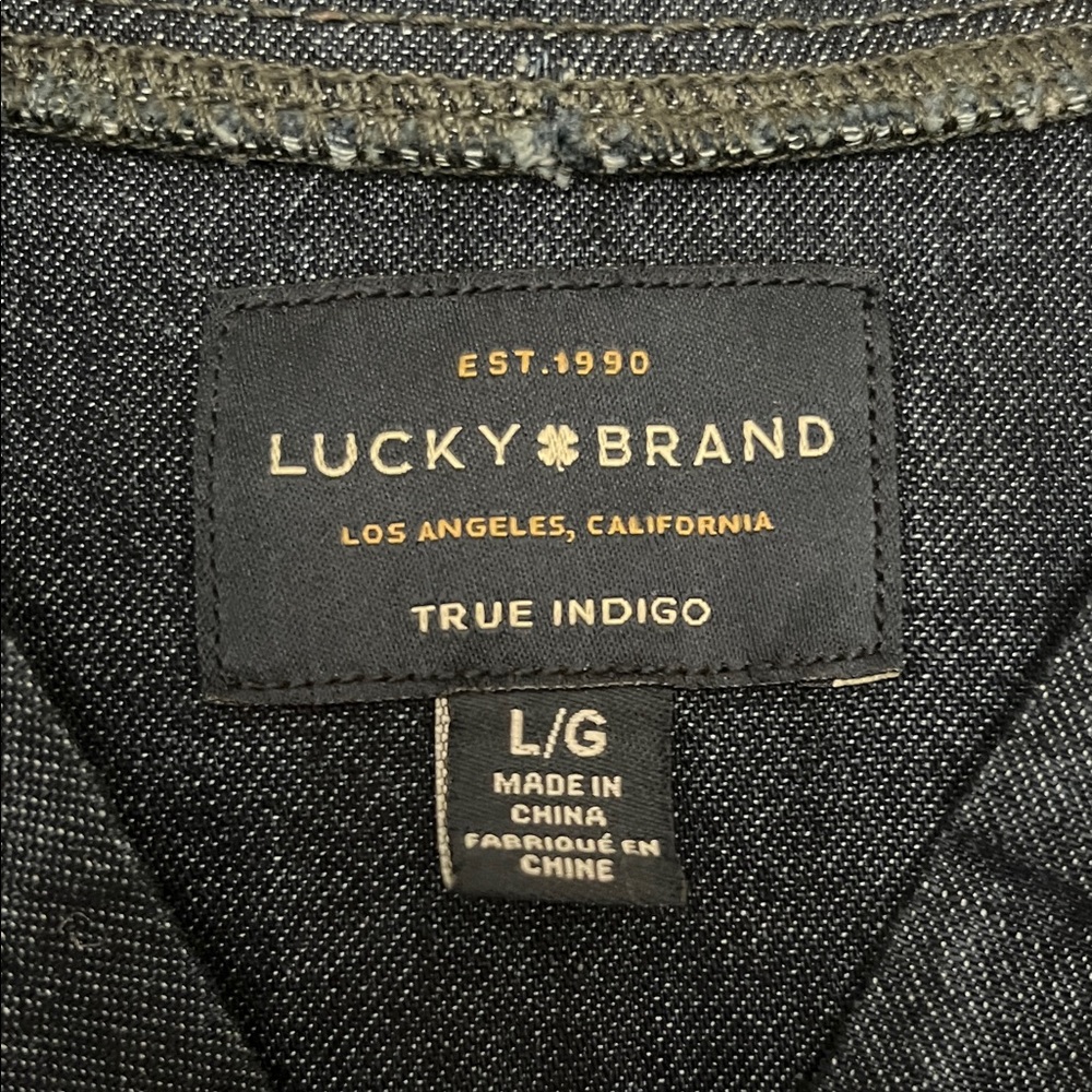 Lucky Brand True Indigo Bomber Denim Bomber Jacket - Picture 14 of 14